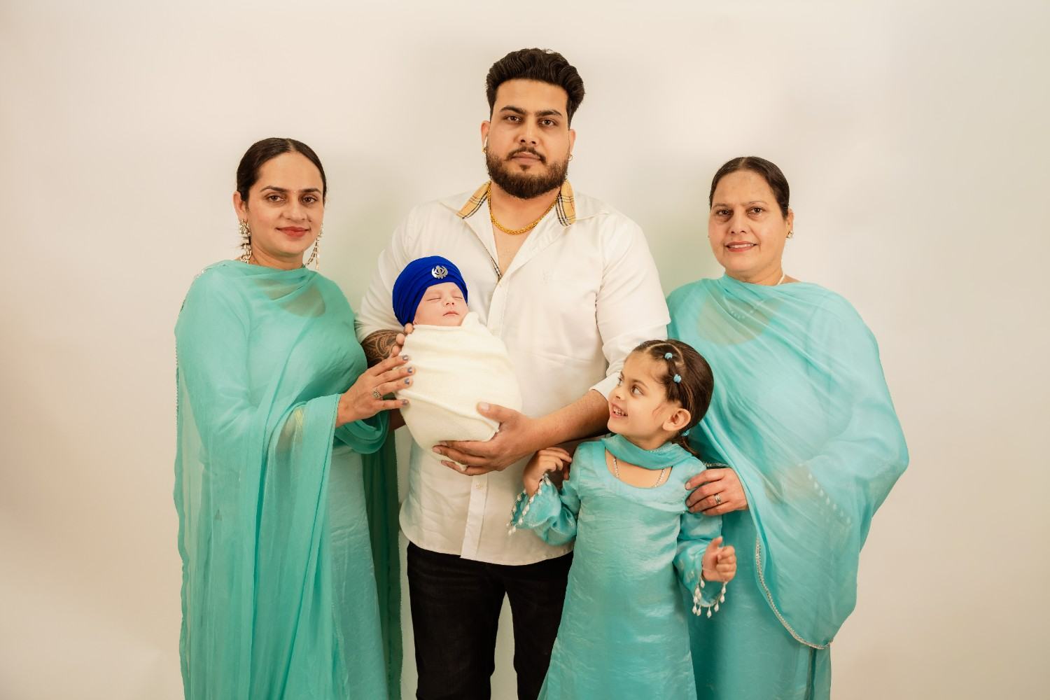 Family newborn photography session